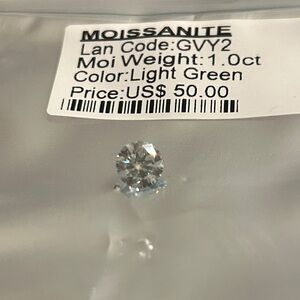 Moissanite Diamond Light Green loose stone‎